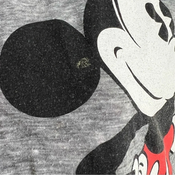 Disney Mickey Mouse Graphic Shirt Size XL Gray Short Sleeves Thin Lightweight - Picture 4 of 6